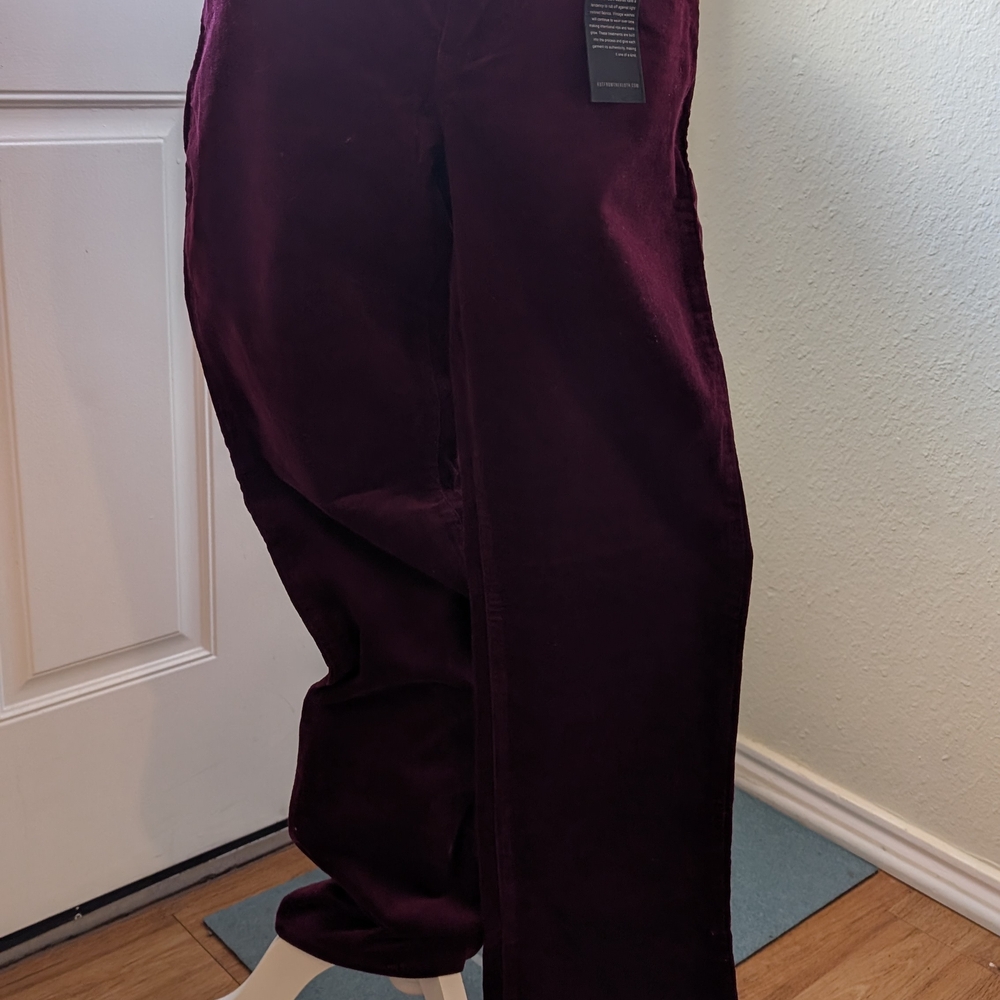 Kut from the Kloth Men's Deep Burgundy Corduroy Pants